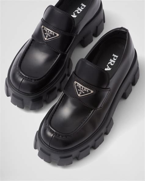 prada women's monolith loafers|Prada monolith loafers second hand.